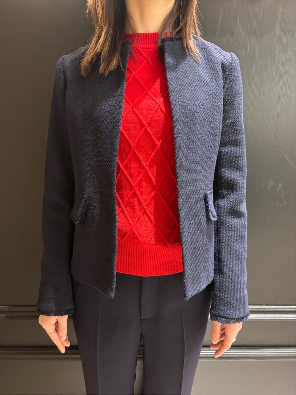 Karinさんの「DRESSTERIOR｜【セレモニー】オケージョンツイードジャケット」を使ったコーディネート