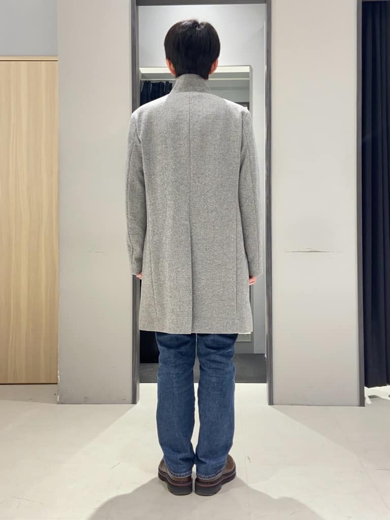 わいずみさんの「TAKEO KIKUCHI｜【ウールカシミヤブレンド】ビーバー調 スタンドカラー コート」を使ったコーディネート