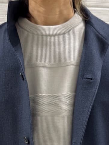 井出恭輔さんの「TAKEO KIKUCHI｜【DOWN FABRIC】ダウンファブリック スタンドカラーブルゾン」を使ったコーディネート