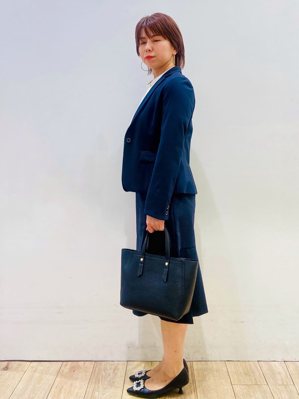 YUKOさんの「index｜《5色展開／S-LLサイズ》ストレッチマーメイドスカート／セットアップ対応【洗濯機洗い可／イージーケ」を使ったコーディネート