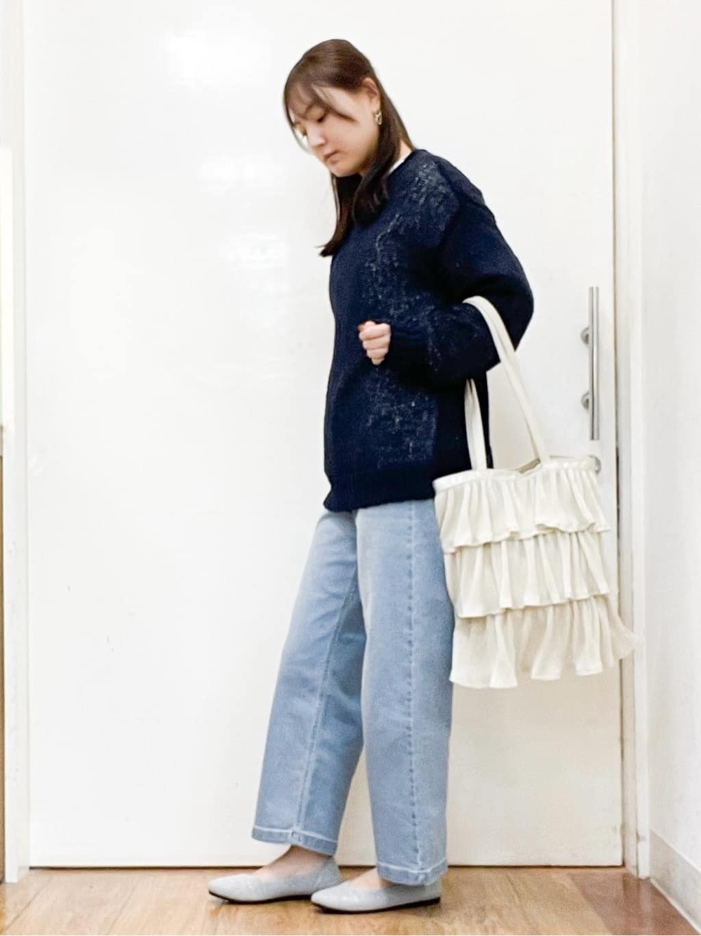 sakiさんの「SHOO･LA･RUE｜◆さりげない凹凸感で表情豊か。ロールネックニット」を使ったコーディネート