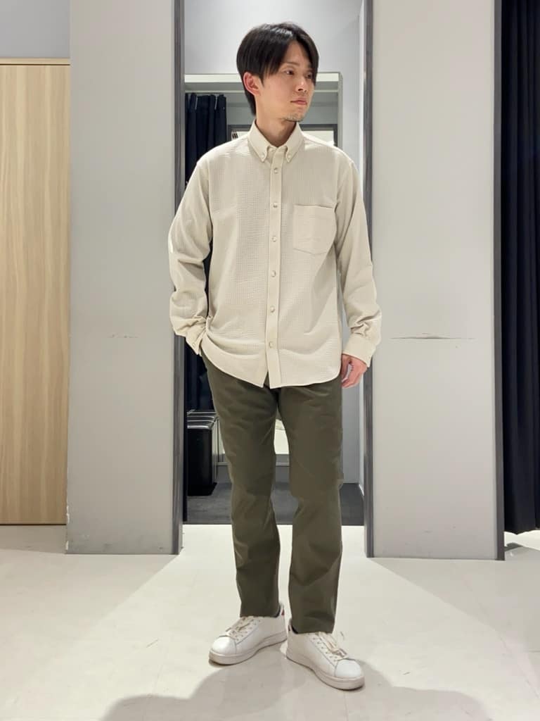 わいずみさんの「TAKEO KIKUCHI｜【全7サイズ&times;8色展開！】トップマルチヘリンボン パンツ」を使ったコーディネート