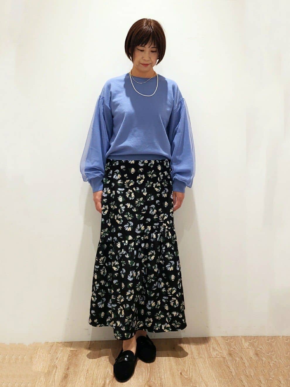 SHIMAKOさんの「OPAQUE.CLIP｜◆フェイクパール&times;ビジュー2連ネックレス」を使ったコーディネート