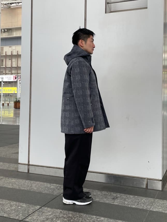 加藤裕樹さんの「TAKEO KIKUCHI｜【3WAY】ジャカード グレンチェック ダウンライナー ブルゾン」を使ったコーディネート
