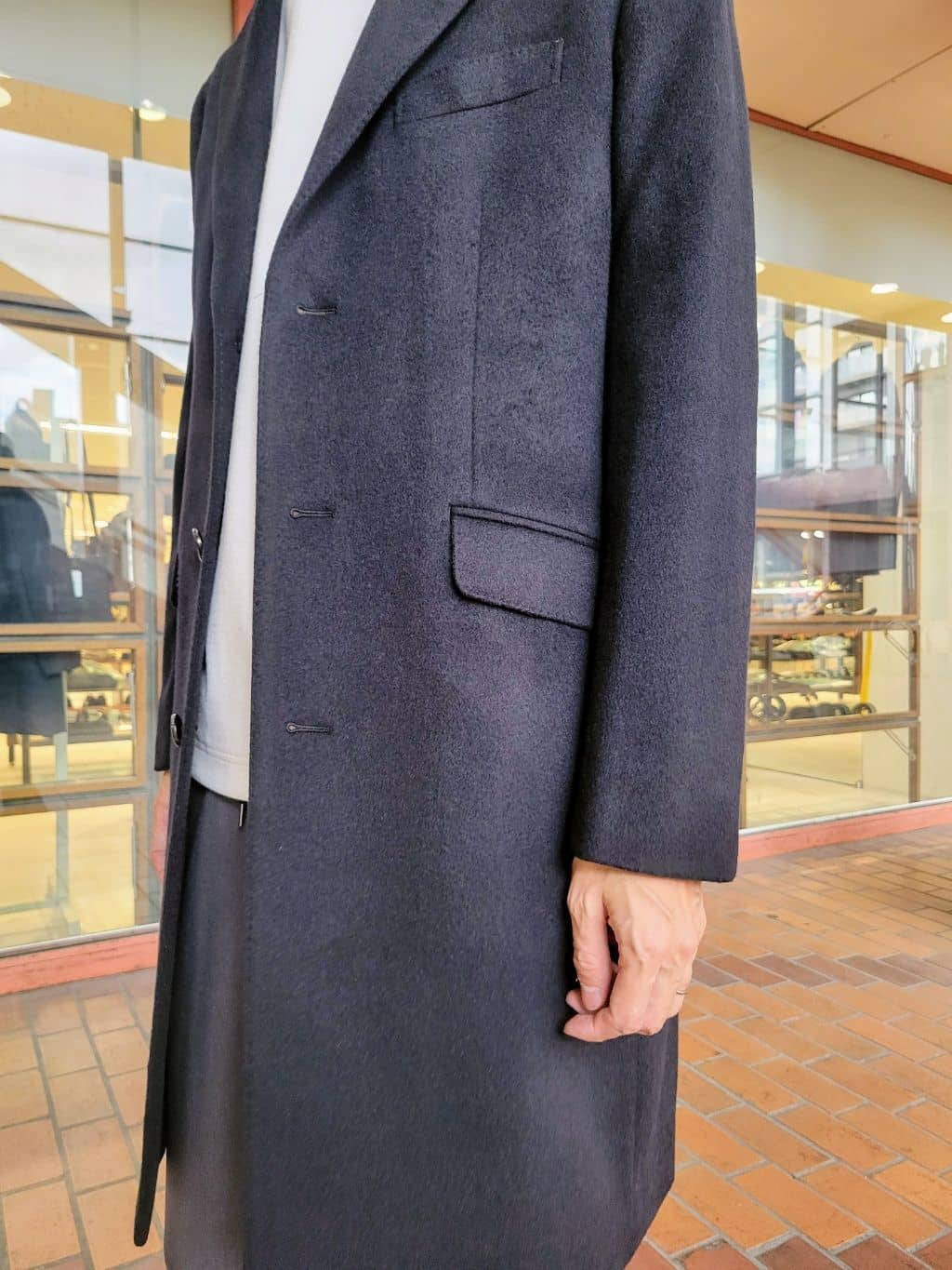 piroyaさんの「TAKEO KIKUCHI｜ウールカシミヤブレンド チェスターコート」を使ったコーディネート