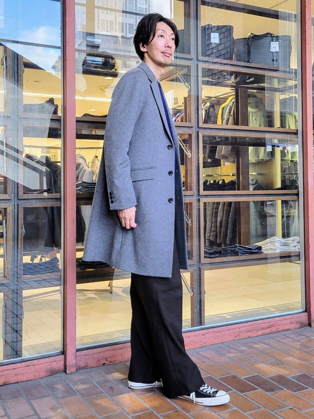 piroyaさんの「TAKEO KIKUCHI｜ウールカシミヤブレンド チェスターコート」を使ったコーディネート