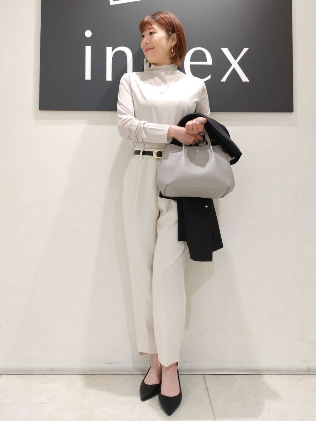 n.さんの「index｜◆フレアスリーブミドルコート【洗える】」を使ったコーディネート