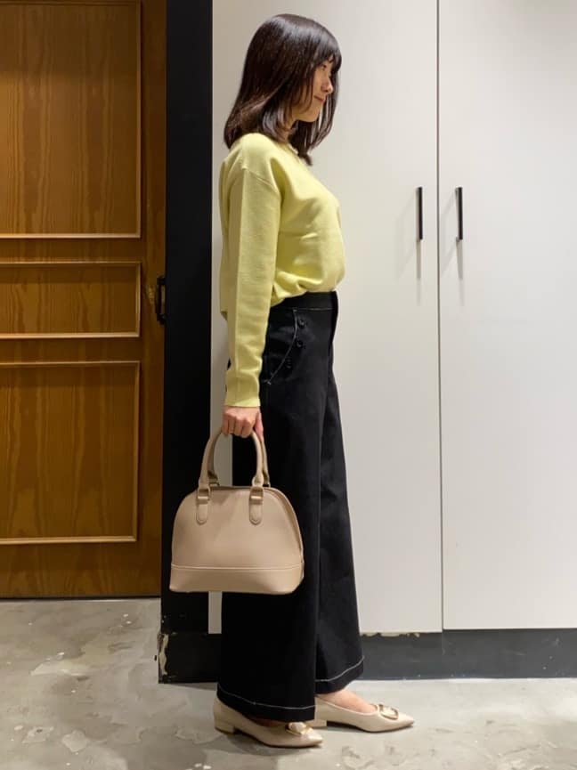 shikaさんの「THE SHOP TK｜◆【毛玉になりにくい/蓄熱性】春色_美人ガーターニット/洗える/体形カバー」を使ったコーディネート