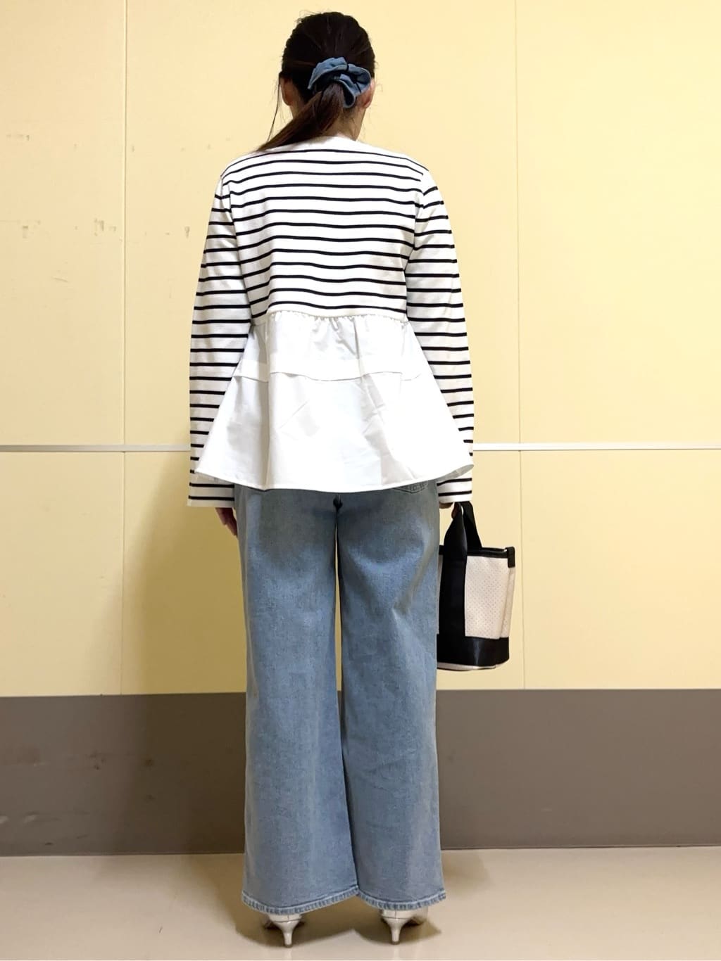 あきさんの「OPAQUE.CLIP｜◆ペプラムドッキングニット【洗濯機洗い可】」を使ったコーディネート