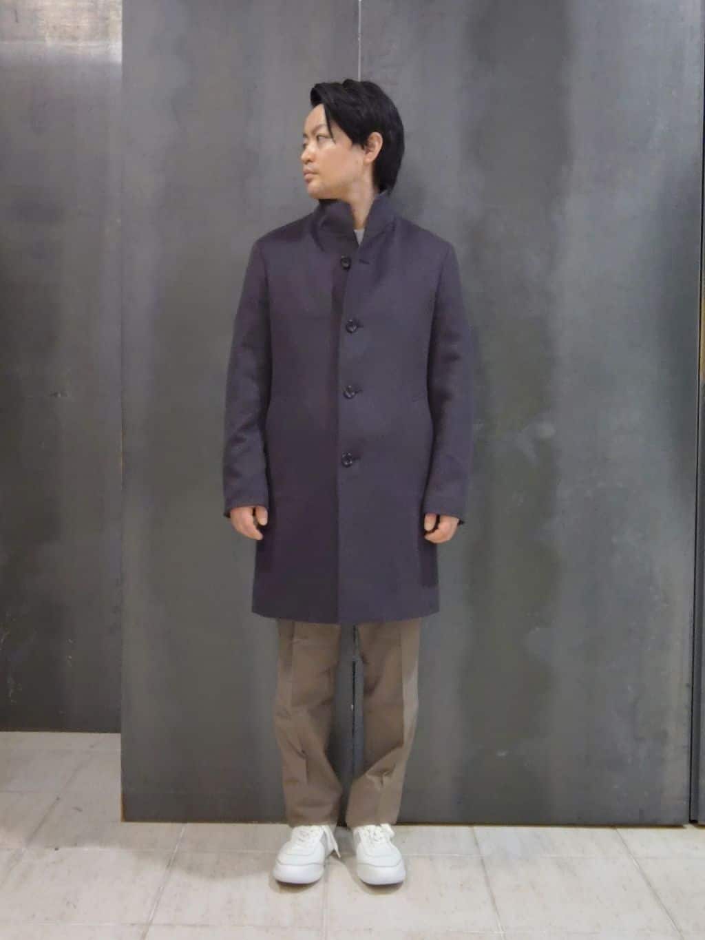 shiominさんの「TAKEO KIKUCHI｜【ウールカシミヤブレンド】ビーバー調 スタンドカラー コート」を使ったコーディネート