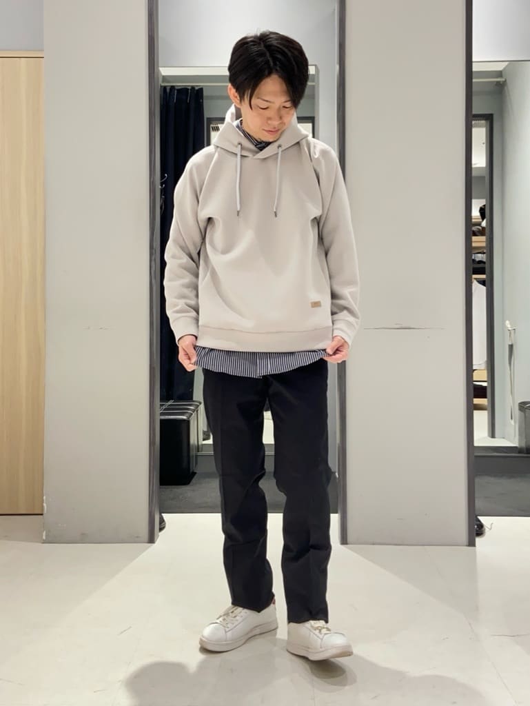 わいずみさんの「TAKEO KIKUCHI｜【抗菌防臭/シーズンレス】シアサッカー ジャージシャツ」を使ったコーディネート