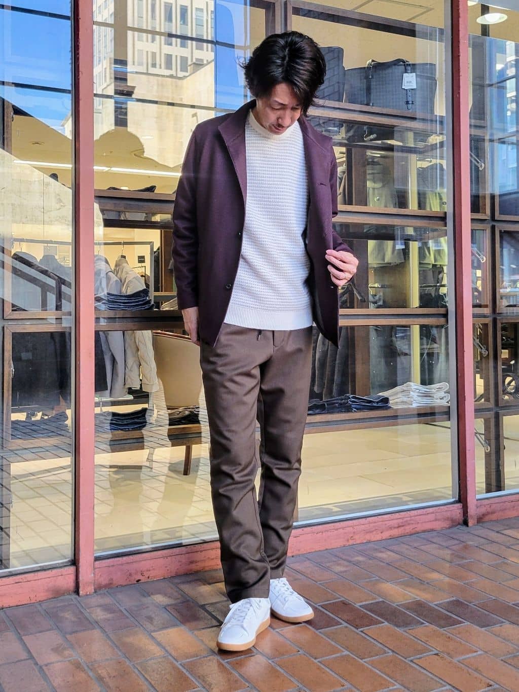 piroyaさんの「TAKEO KIKUCHI｜【DOWN FABRIC】ダウンファブリック スタンドカラーブルゾン」を使ったコーディネート