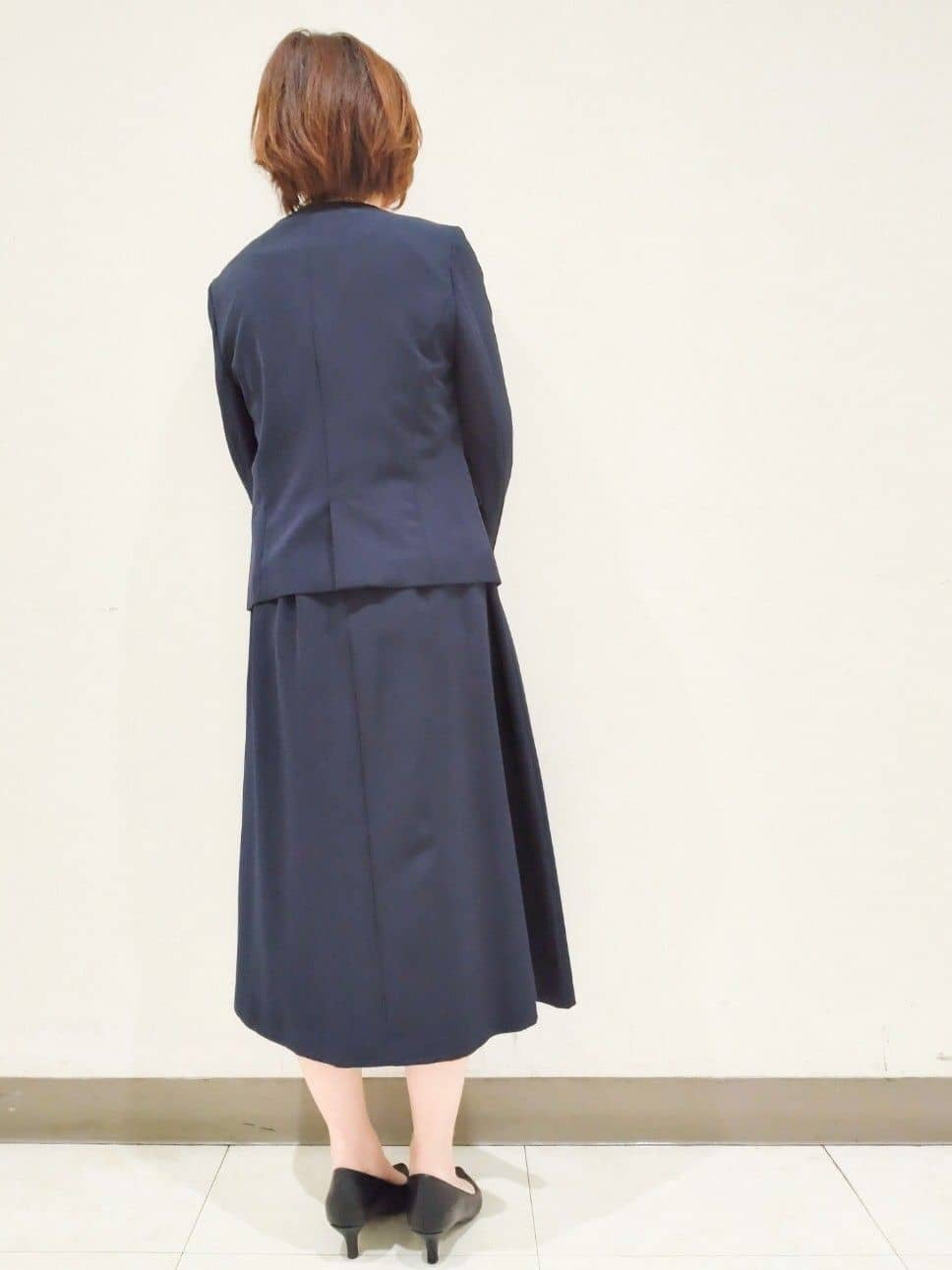 あらーさんの「OPAQUE.CLIP｜◆《通勤・セレモニー／セットアップ対応》タックフレアワンピース／ダブルクロス【洗濯機洗い可】」を使ったコーディネート