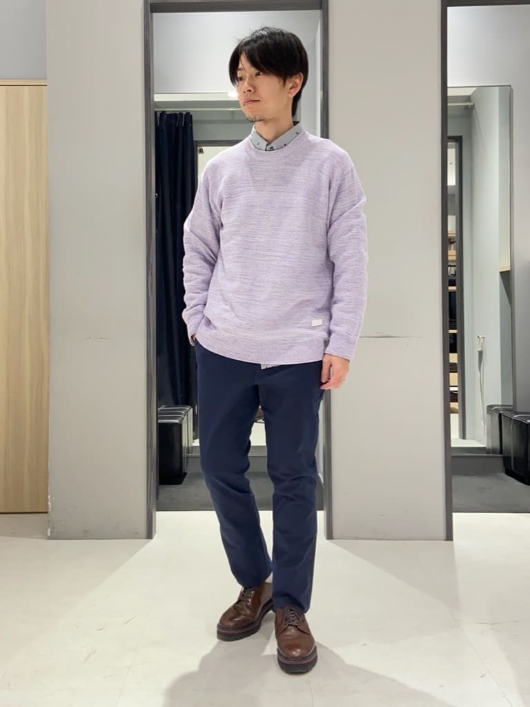 わいずみさんの「TAKEO KIKUCHI｜ハットモチーフ ジャカード ストライプ シャツ」を使ったコーディネート