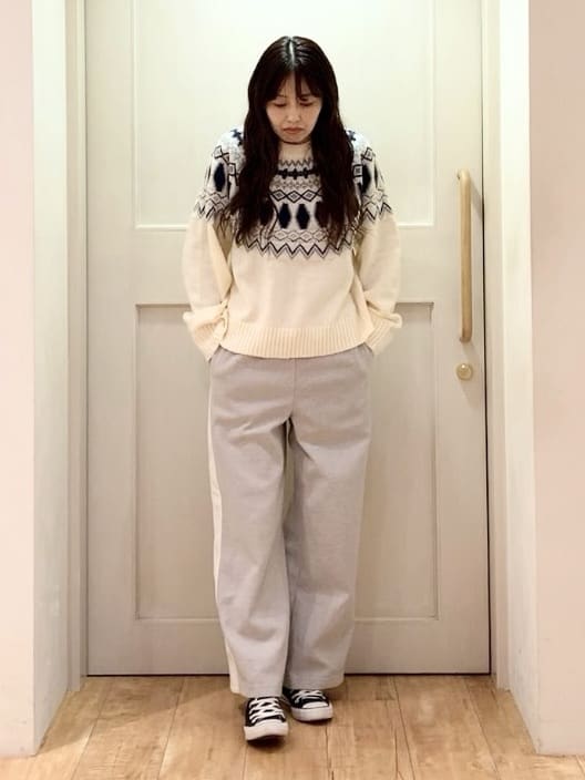 tamuさんの「SHOO･LA･RUE｜◆【S-LL】脚のラインをきれいに見せる サイドライン起毛イージーパンツ」を使ったコーディネート