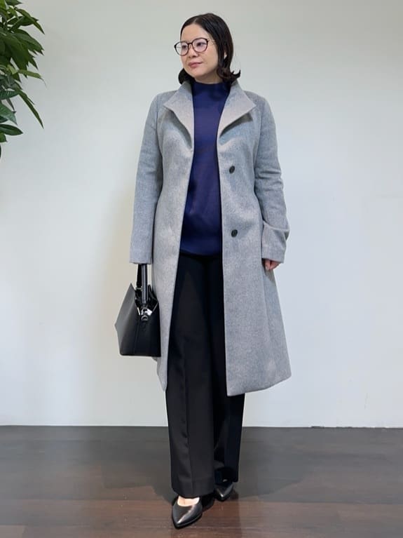 Asamiさんの「UNTITLED｜【日本製／2WAY衿】スタンドカラー ロングコート」を使ったコーディネート