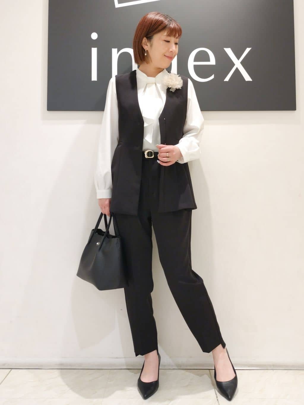 n.さんの「index｜◆【2WAY】フロントバースクエアデザインミドルバッグ」を使ったコーディネート