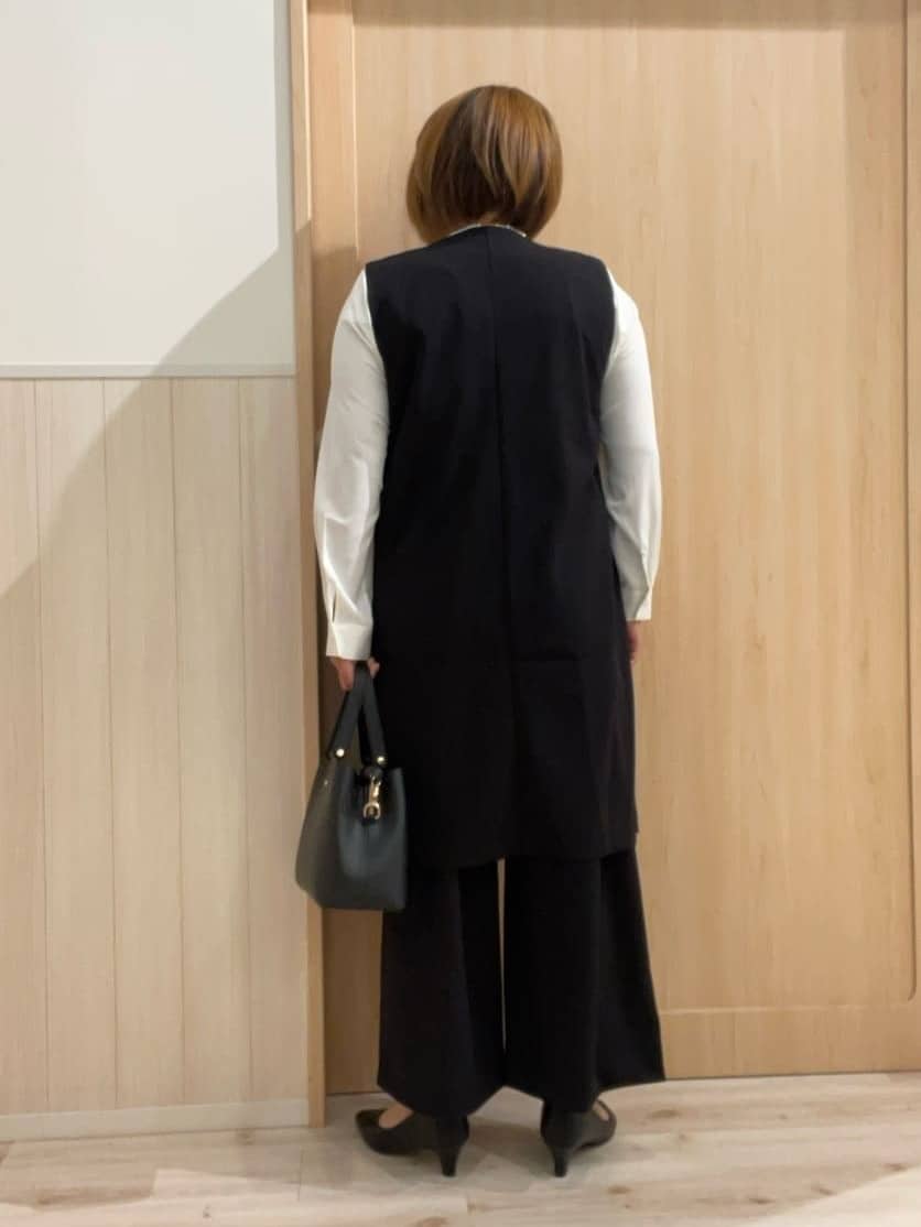 ポンさんの「SHOO･LA･RUE｜◆【洗える/S-3L/セットアップ可】セレモニーや通勤にも カットジョーゼット ジレ」を使ったコーディネート