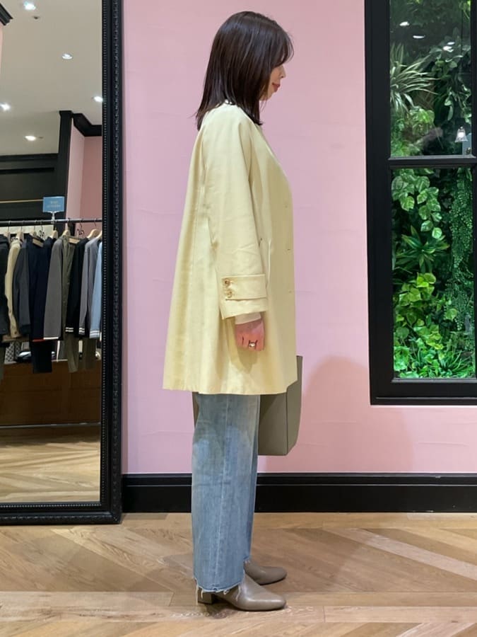 maruさんの「DRESSTERIOR｜◆スクエアシュリンクレザー トートバッグ」を使ったコーディネート
