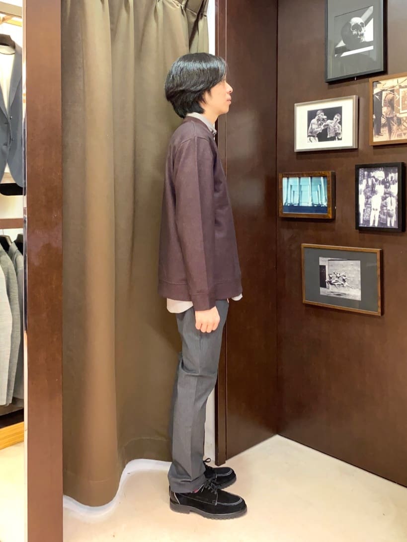 コバヤシさんの「TAKEO KIKUCHI｜【Made in JAPAN】播州織 ヘリンボン ストレート パンツ」を使ったコーディネート