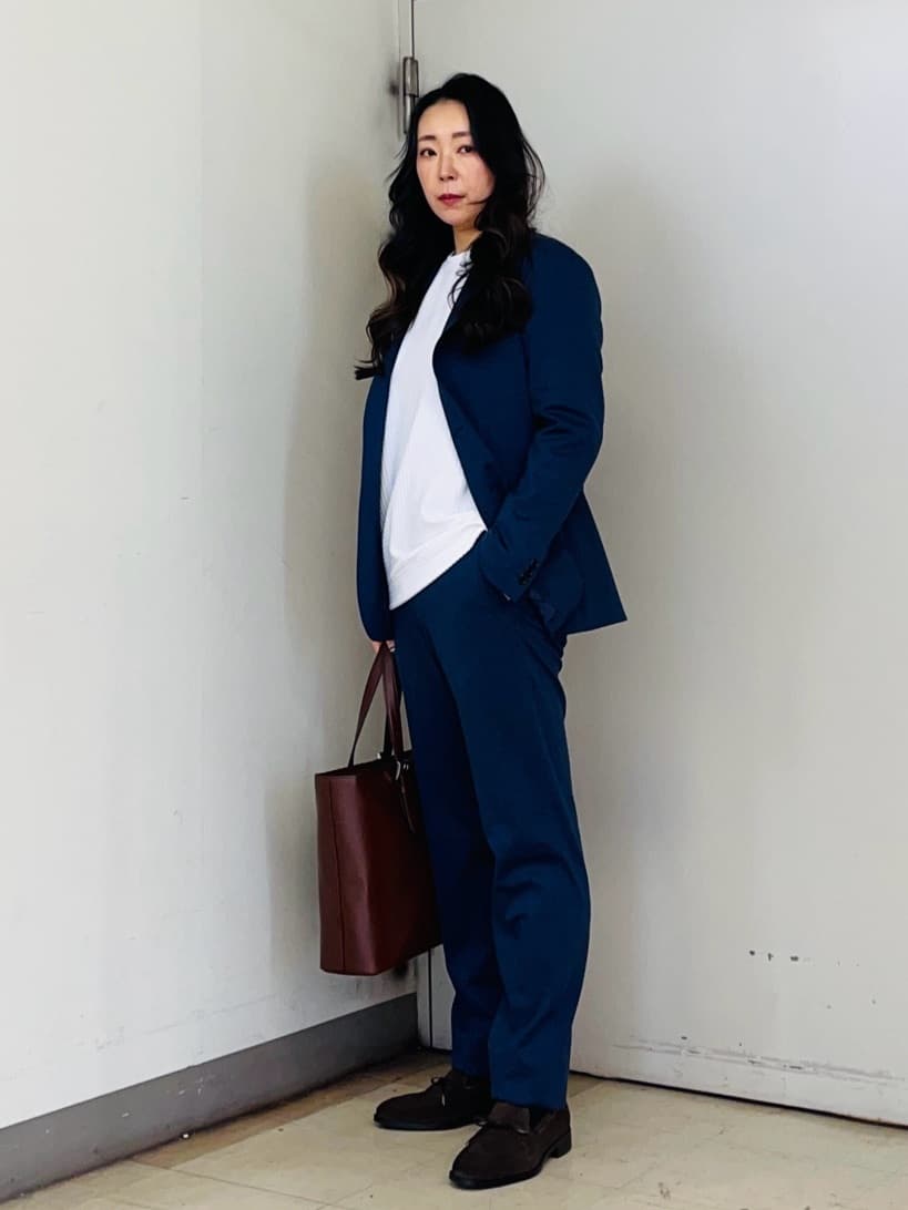 iwさんの「TAKEO KIKUCHI｜◆メランジ ハニカム ストレッチ ジャケット」を使ったコーディネート