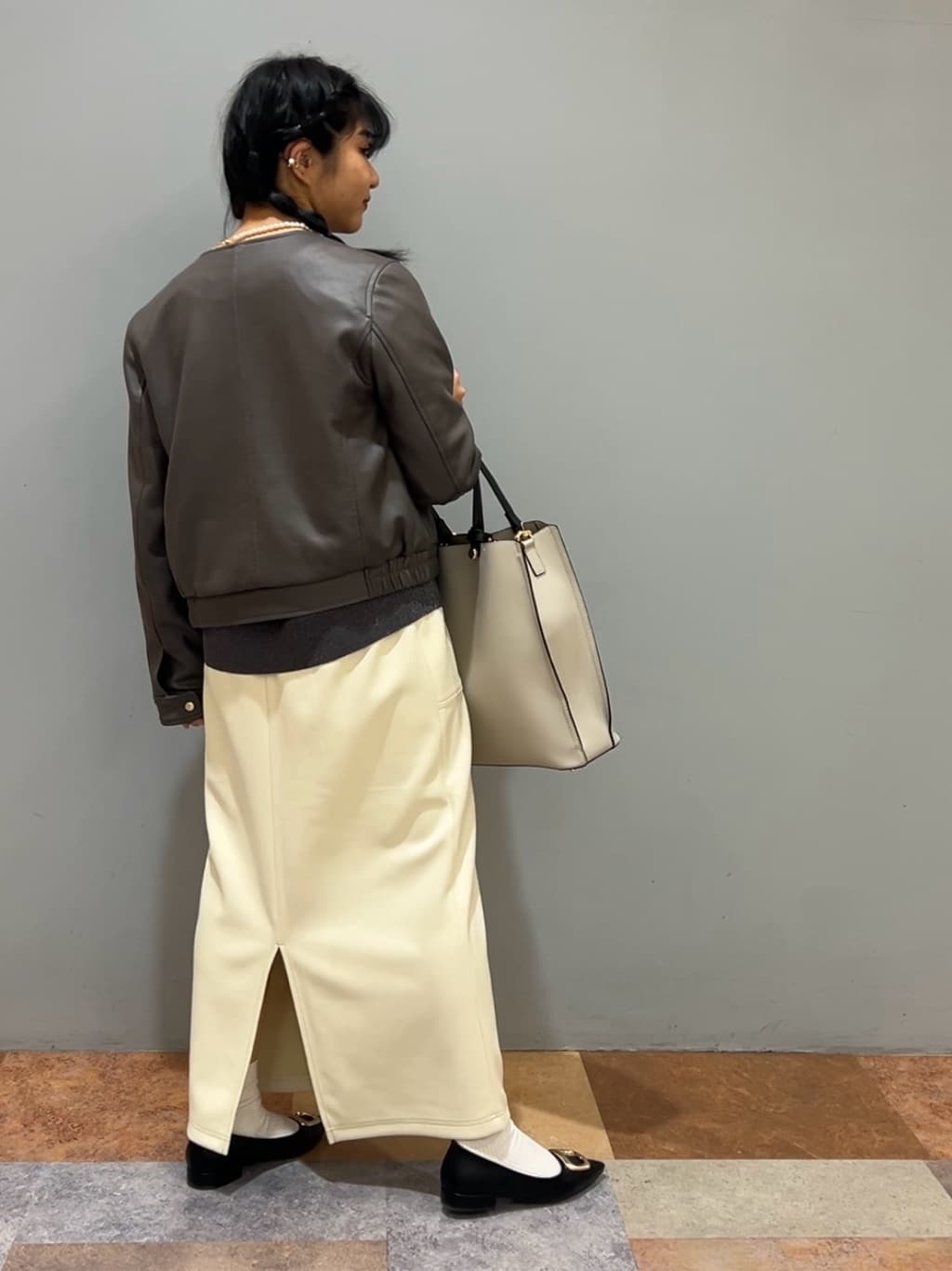 ひらのみさんの「THE SHOP TK｜◆ノーカラーブルゾン」を使ったコーディネート