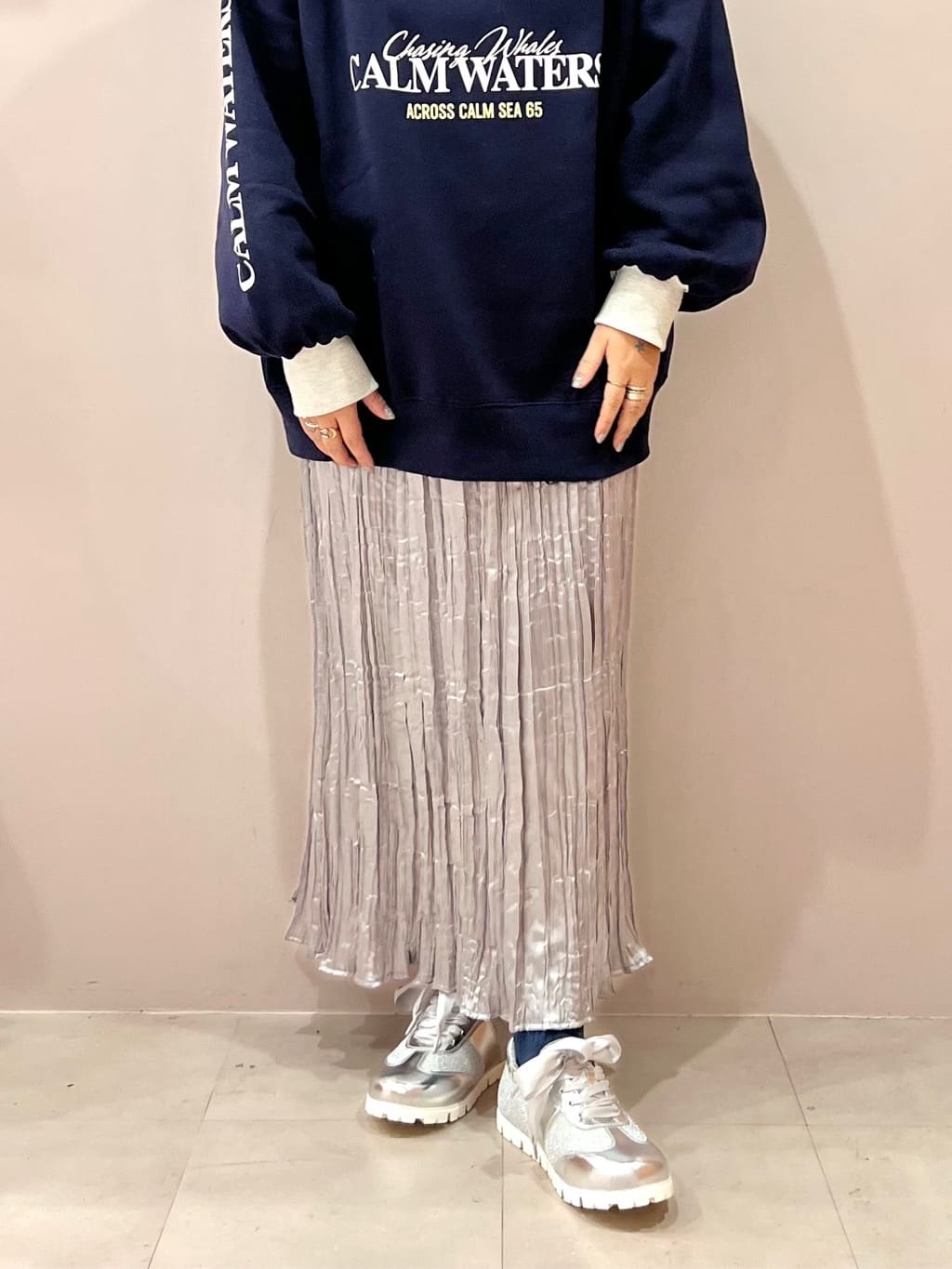 TAKAさんの「ESPERANZA｜サテンリボン2WAYスニーカー」を使ったコーディネート