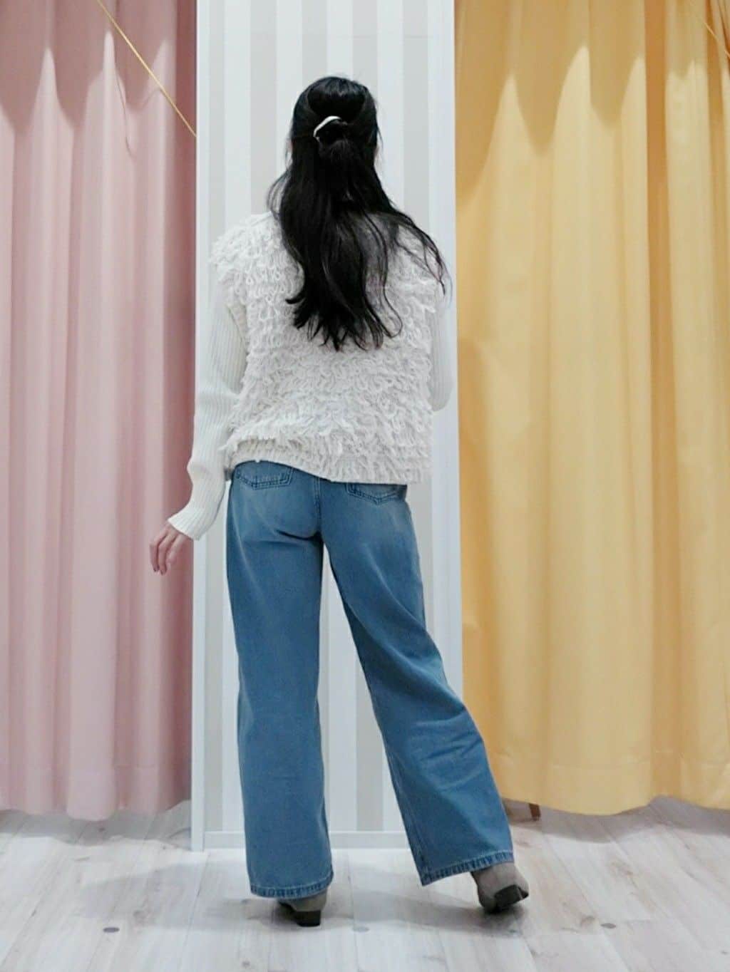 かずみさんの「SHOO･LA･RUE｜◆【洗える/S-LL】一枚でもインナーでも プチハイネック リブニット」を使ったコーディネート