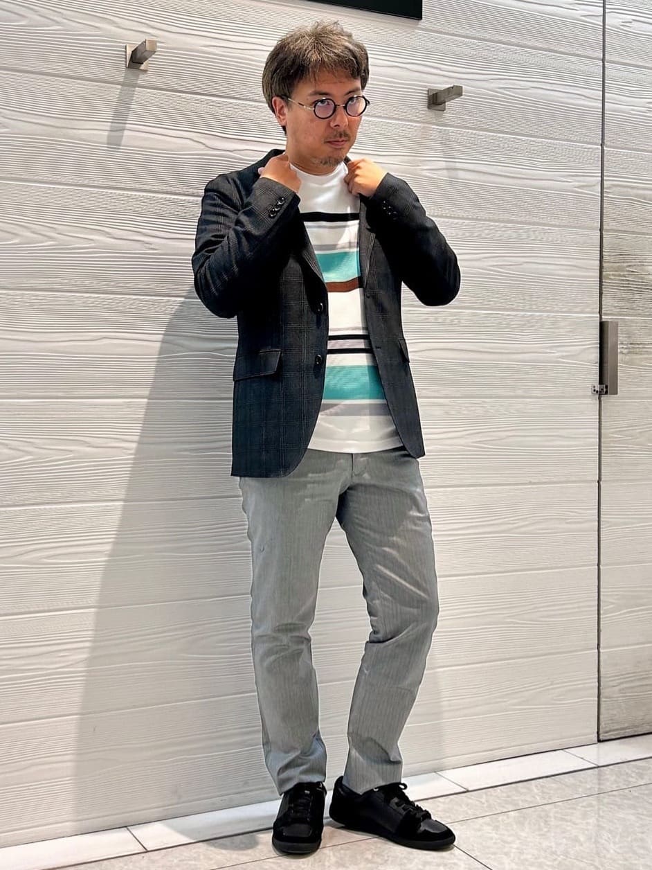 すーさんの「TAKEO KIKUCHI｜【全7サイズ&times;8色展開！】トップマルチヘリンボン パンツ」を使ったコーディネート