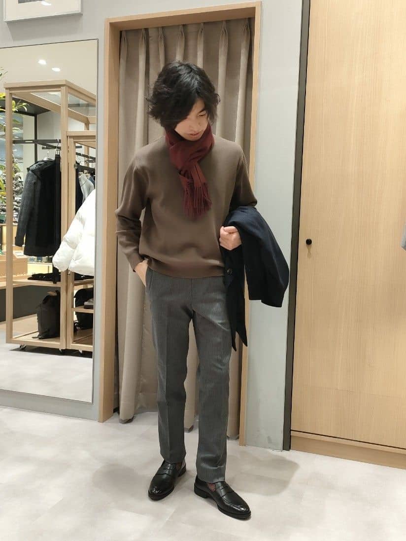 nobuさんの「TAKEO KIKUCHI｜【オフィスカジュアル対応】ドレス チノパンツ」を使ったコーディネート