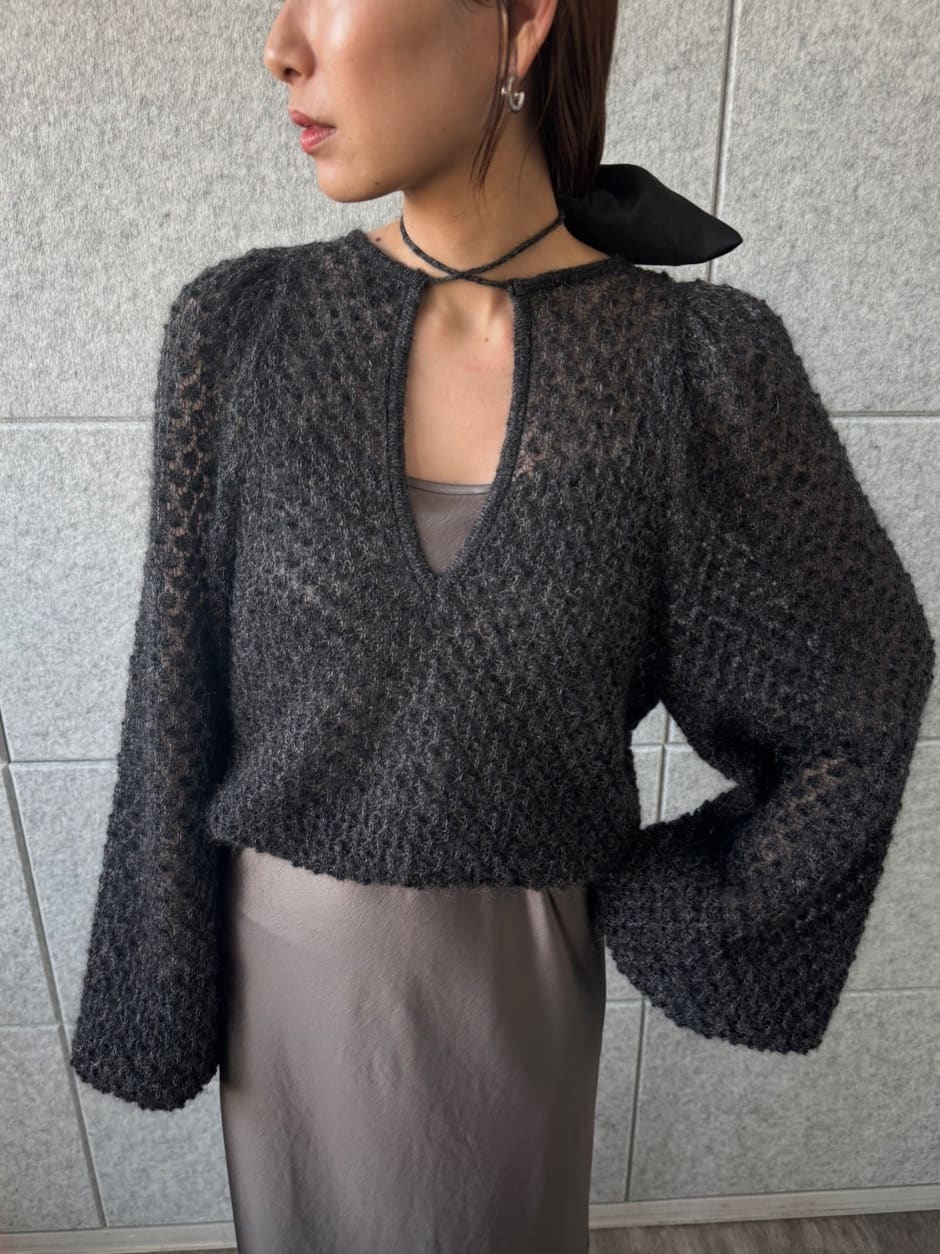 designer yukaさんの「CODE A｜2way sheer mohair pullover」を使ったコーディネート