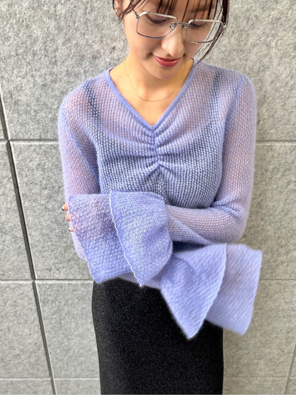 harunaさんの「CODE A｜lame skirt」を使ったコーディネート