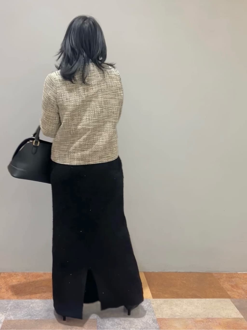 ひらのみさんの「THE SHOP TK｜◆【ONOFF活躍/セレモニー/通勤】ツイードノーカラージャケット/洗える」を使ったコーディネート