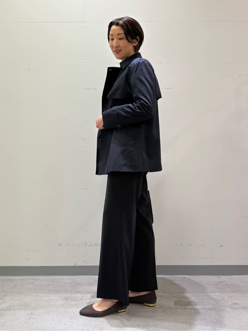 yuriさんの「INDIVI｜【洗える／UVケア／スーツ】ストレッチワイドパンツ」を使ったコーディネート