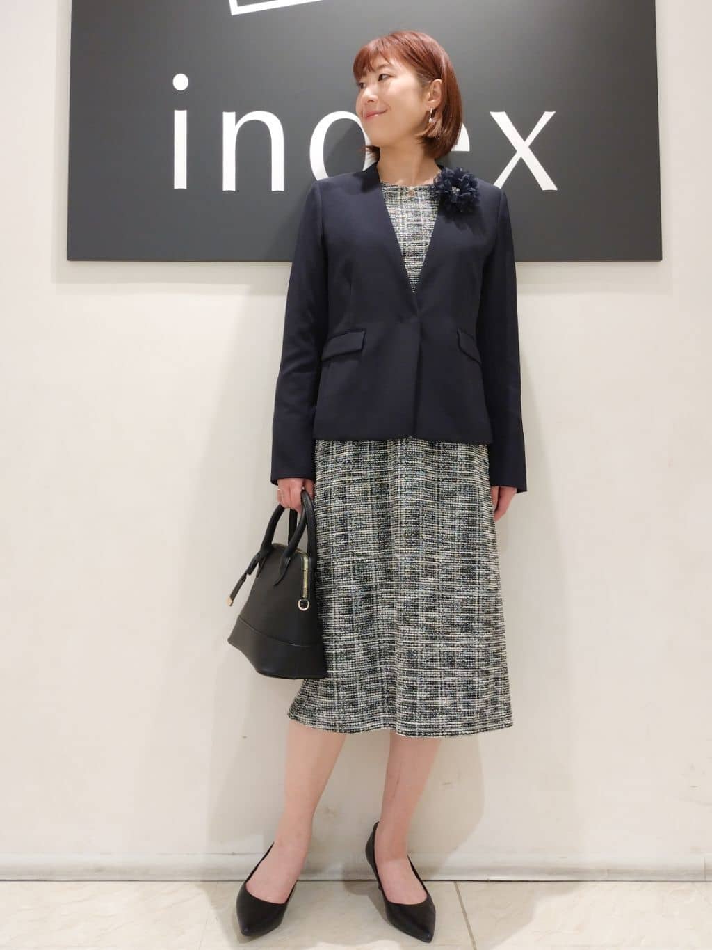 n.さんの「index｜◆《通勤／セットアップ対応》多機能ノーカラージャケット【洗濯機洗い可／防シワ／抗ピル／ストレッチ】」を使ったコーディネート
