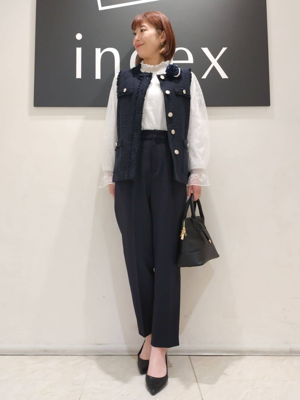 n.さんの「index｜◆《通勤／セットアップ対応》多機能ノーカラージャケット【洗濯機洗い可／防シワ／抗ピル／ストレッチ】」を使ったコーディネート