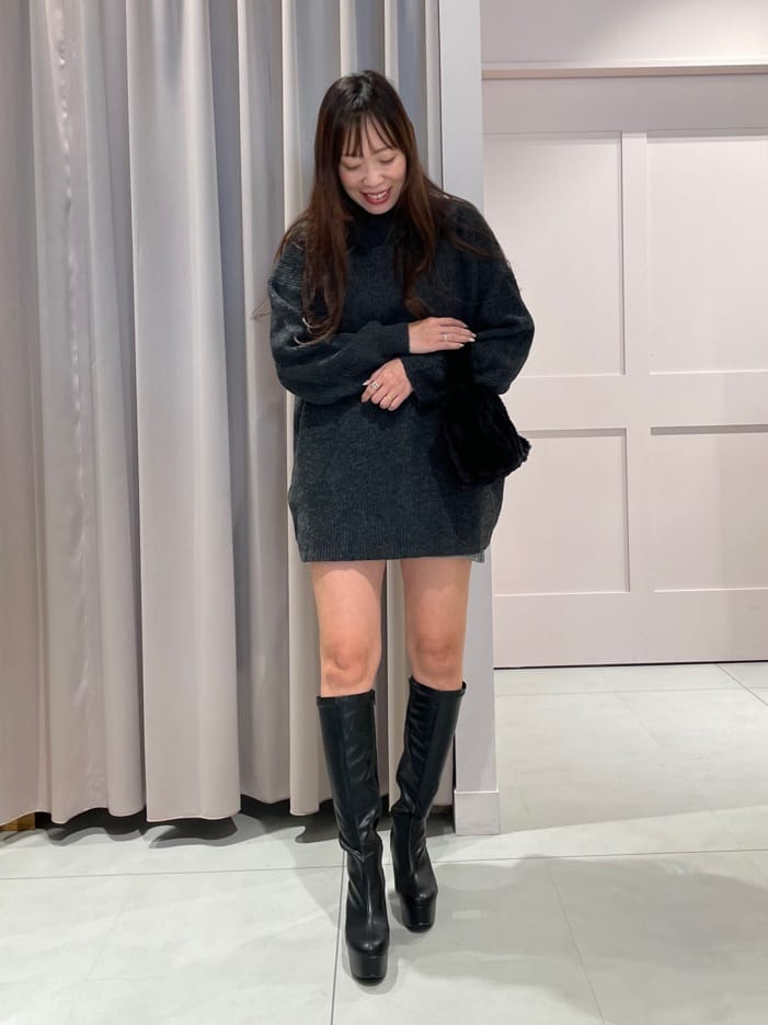 maiさんの「ESPERANZA｜【ラク盛り/約12cm】ラク盛り厚底ロングブーツ」を使ったコーディネート