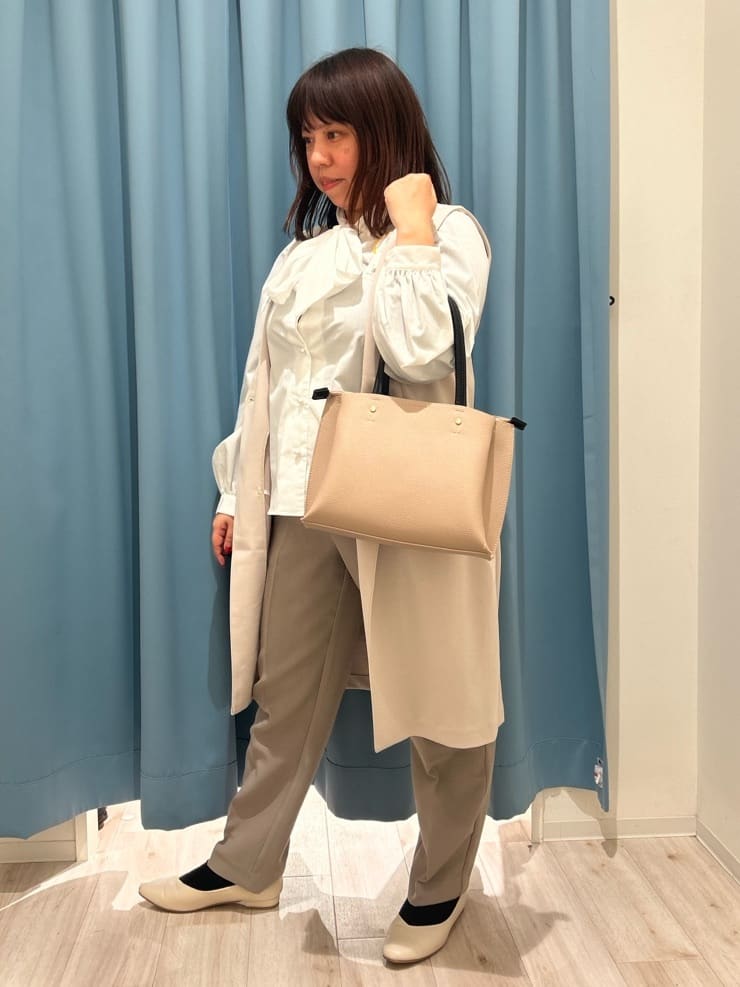 くーさんの「SHOO･LA･RUE｜◆【洗える/S-3L/セットアップ可】セレモニーや通勤にも カットジョーゼット ジレ」を使ったコーディネート