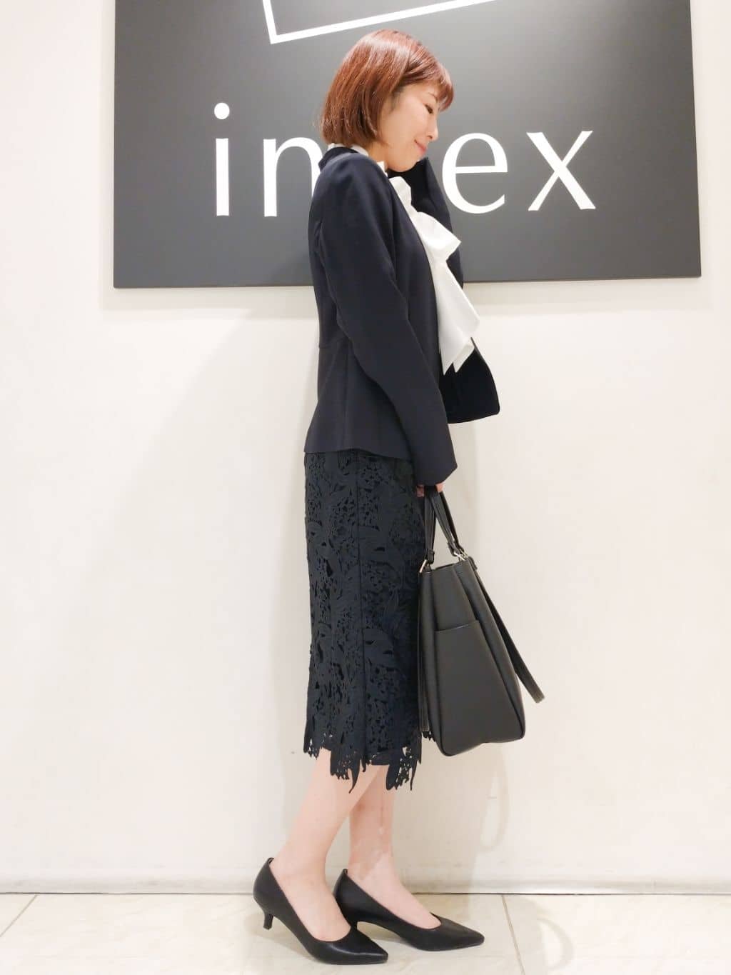 n.さんの「index｜◆フリルギャザーボウタイブラウス【洗濯機可】」を使ったコーディネート