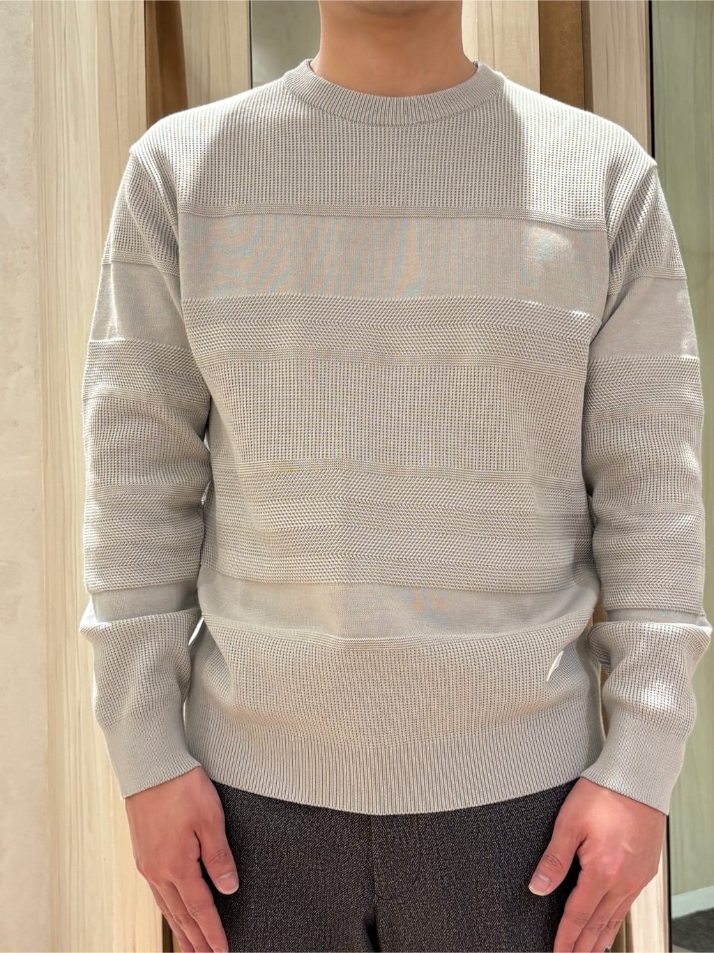 圭哉さんの「TAKEO KIKUCHI｜【DOWN FABRIC】ダウンファブリック ドレスパンツ / セットアップ対応」を使ったコーディネート