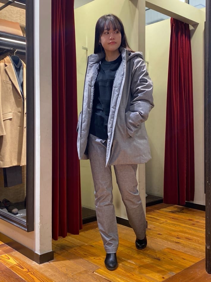 かわぴーさんの「TAKEO KIKUCHI｜【Made in JAPAN】播州織 ヘリンボン ストレート パンツ」を使ったコーディネート