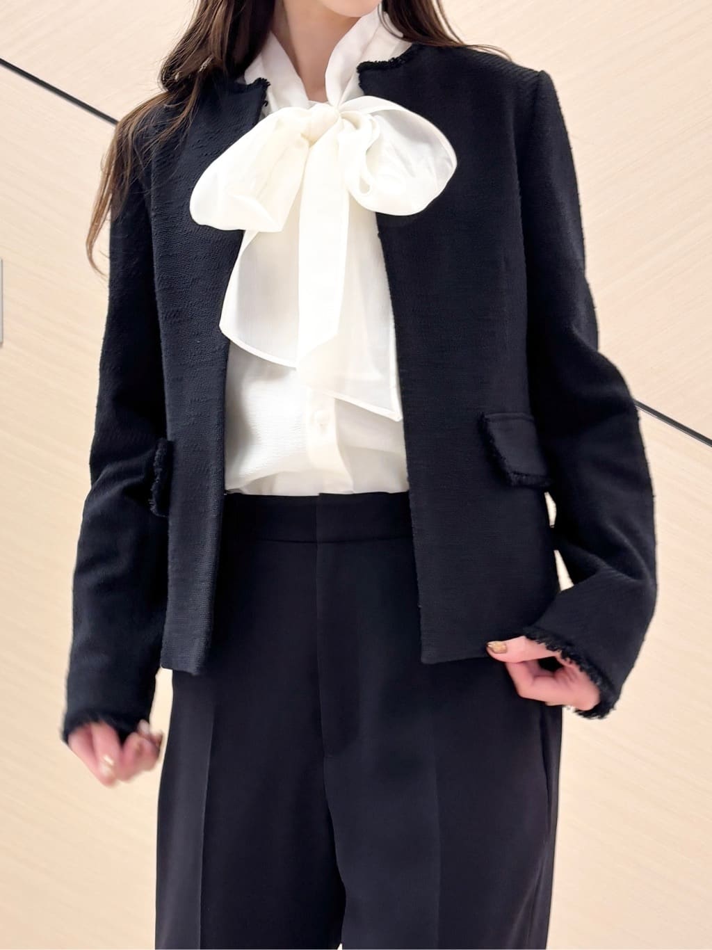 清水夏姫さんの「DRESSTERIOR｜【セレモニー】オケージョンツイードジャケット」を使ったコーディネート
