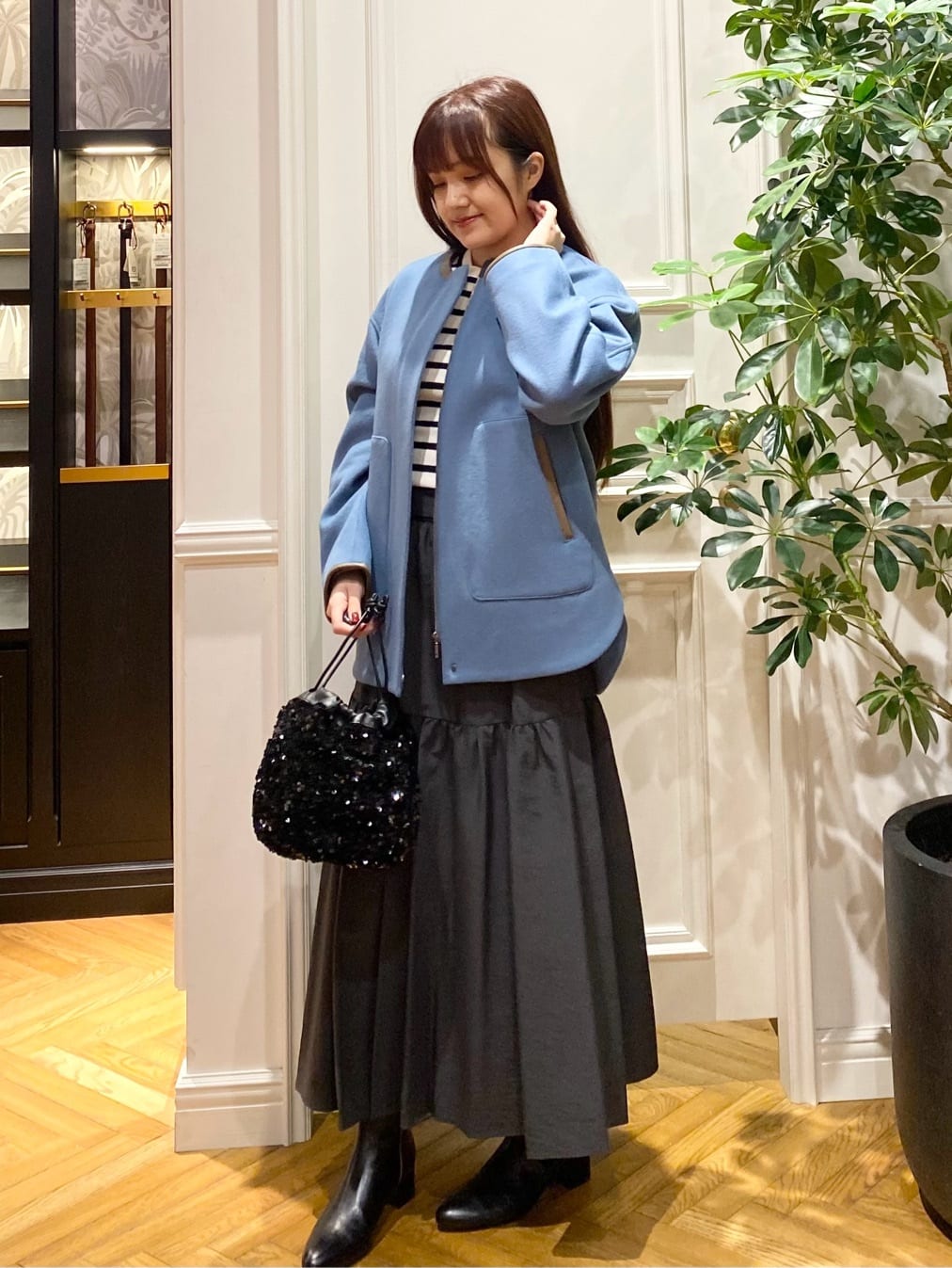 c.wさんの「DRESSTERIOR｜◆ストレッチフルニードルプルオーバーニット」を使ったコーディネート