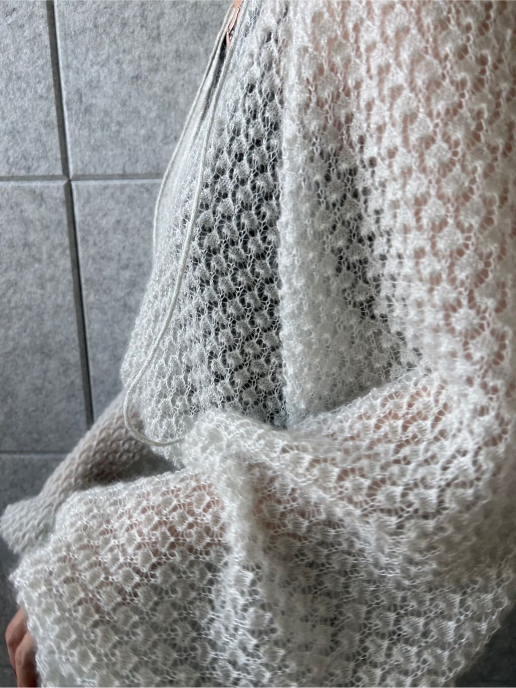 honoka Aさんの「CODE A｜2way sheer mohair pullover」を使ったコーディネート
