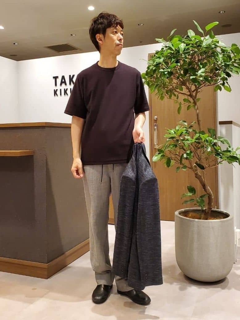 ishidaさんの「TAKEO KIKUCHI｜【尾州織】リネンブレンド メッシュ ジャケット」を使ったコーディネート