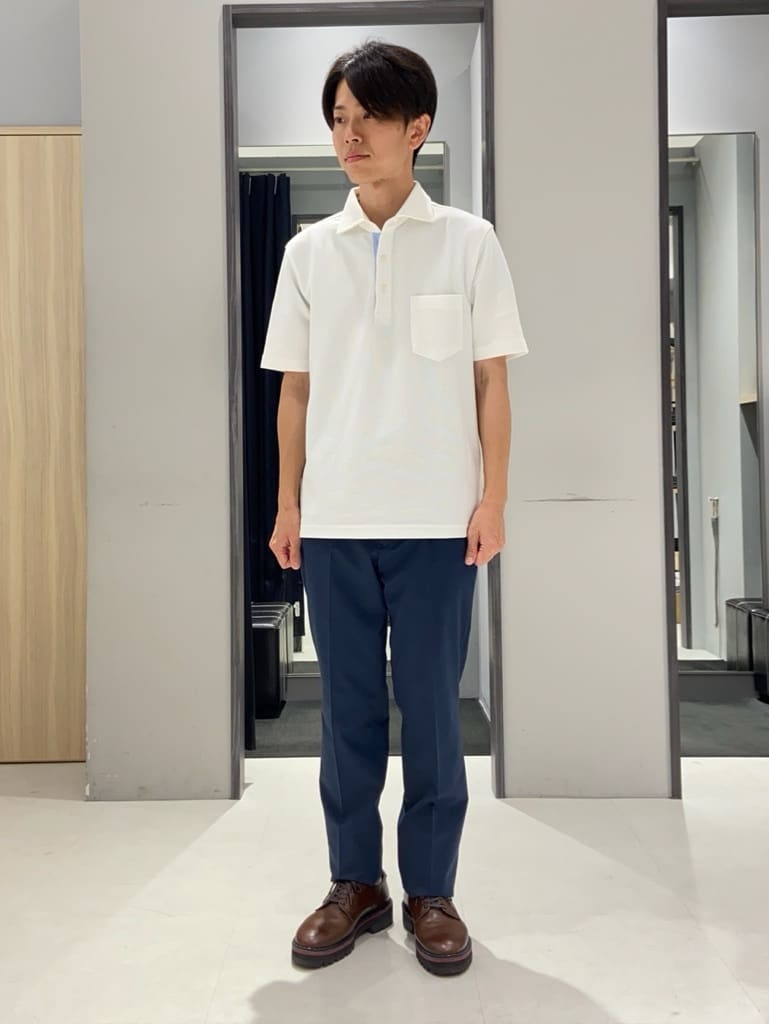 わいずみさんの「TAKEO KIKUCHI｜【抗菌防臭／9色5サイズ展開】ハニカムメランジ ポロシャツ」を使ったコーディネート