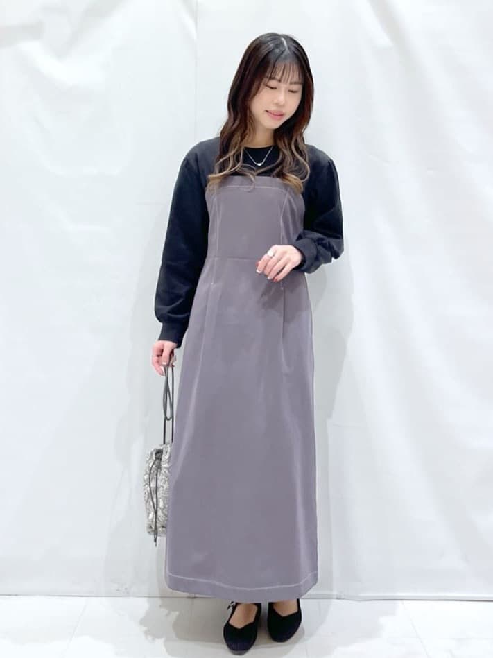 komaさんの「OPAQUE.CLIP｜◆ビスチェドッキングワンピース【洗濯機洗い可】」を使ったコーディネート