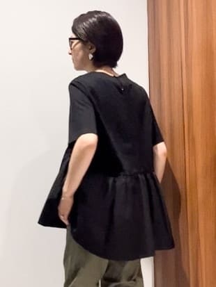 NAKAさんの「OPAQUE.CLIP｜ストレッチベイカーパンツ／オーガニックコットン混【洗濯機洗い可／ストレッチ】」を使ったコーディネート