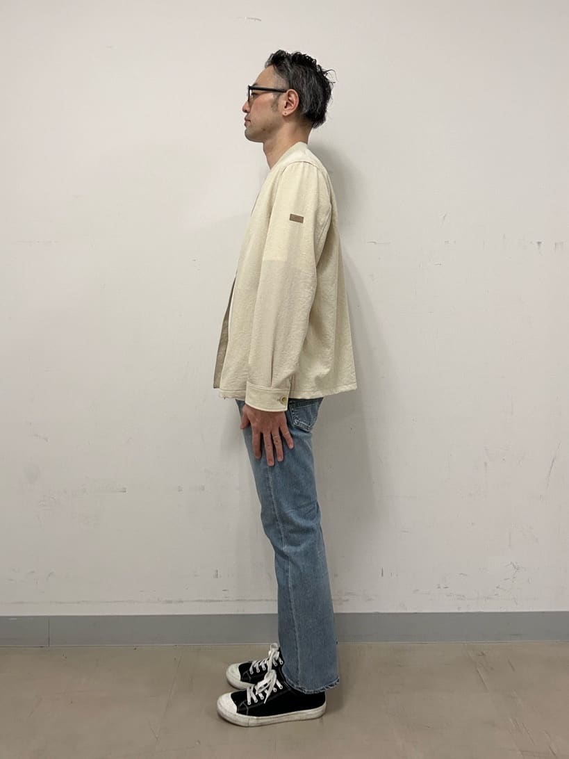 coheyさんの「TAKEO KIKUCHI｜【抗菌防臭／5サイズ展開】ハイゲージポンチ Tシャツ」を使ったコーディネート