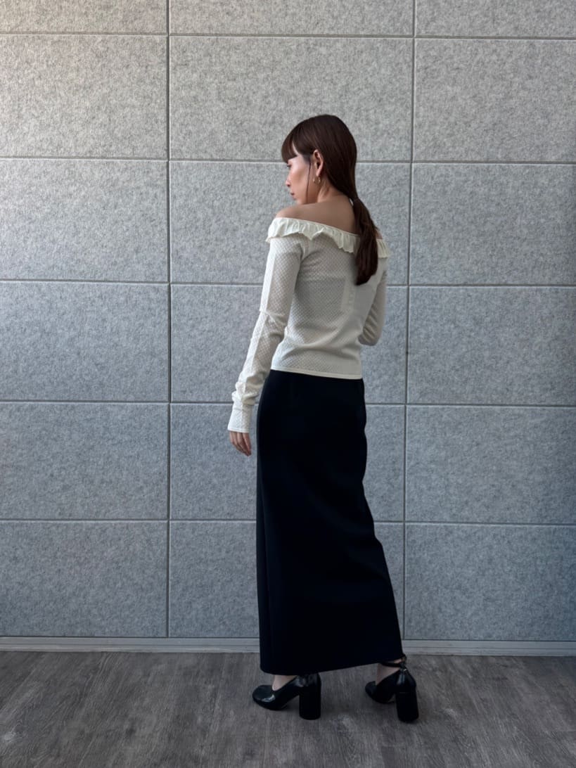 designer yukaさんの「CODE A｜slit jersey skirt」を使ったコーディネート